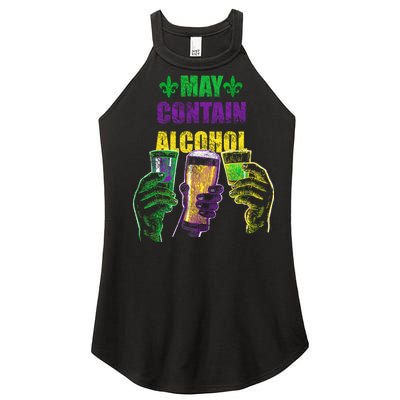 May Contain Alcohol Mardi Gras Women's Perfect Tri Rocker Tank