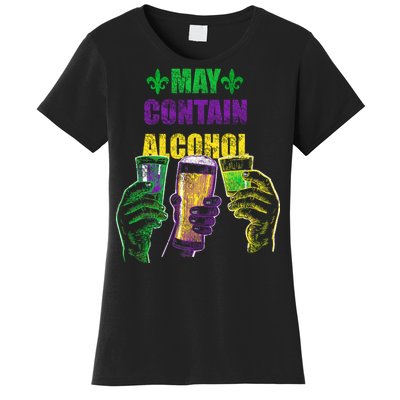 May Contain Alcohol Mardi Gras Women's T-Shirt