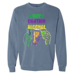 May Contain Alcohol Mardi Gras Garment-Dyed Sweatshirt