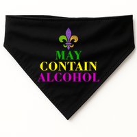 May Contain Alcohol Mardi Gras Spaid USA-Made Doggie Bandana
