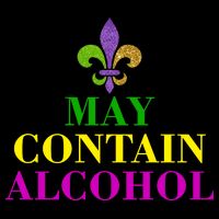 May Contain Alcohol Mardi Gras Spaid USA-Made Doggie Bandana