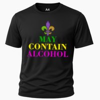 May Contain Alcohol Mardi Gras Spaid Cooling Performance Crew T-Shirt
