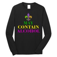 May Contain Alcohol Mardi Gras Spaid Long Sleeve Shirt