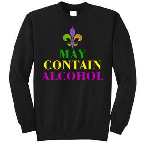 May Contain Alcohol Mardi Gras Spaid Sweatshirt