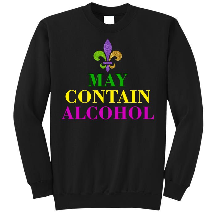 May Contain Alcohol Mardi Gras Spaid Sweatshirt