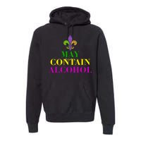 May Contain Alcohol Mardi Gras Spaid Premium Hoodie