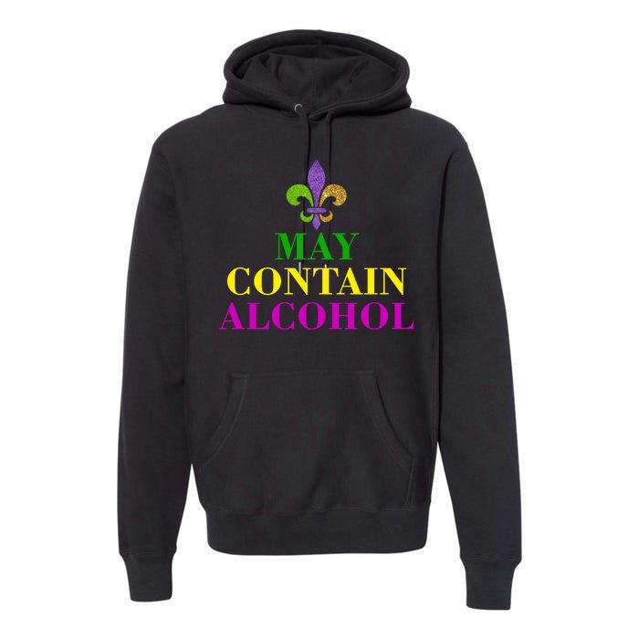 May Contain Alcohol Mardi Gras Spaid Premium Hoodie