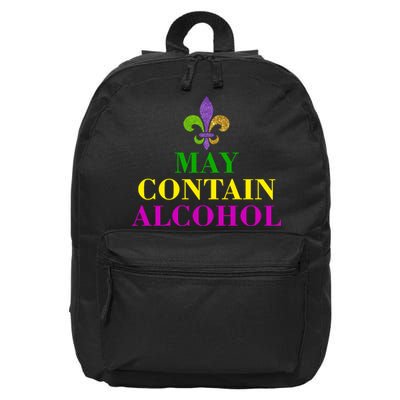 May Contain Alcohol Mardi Gras Spaid 16 in Basic Backpack