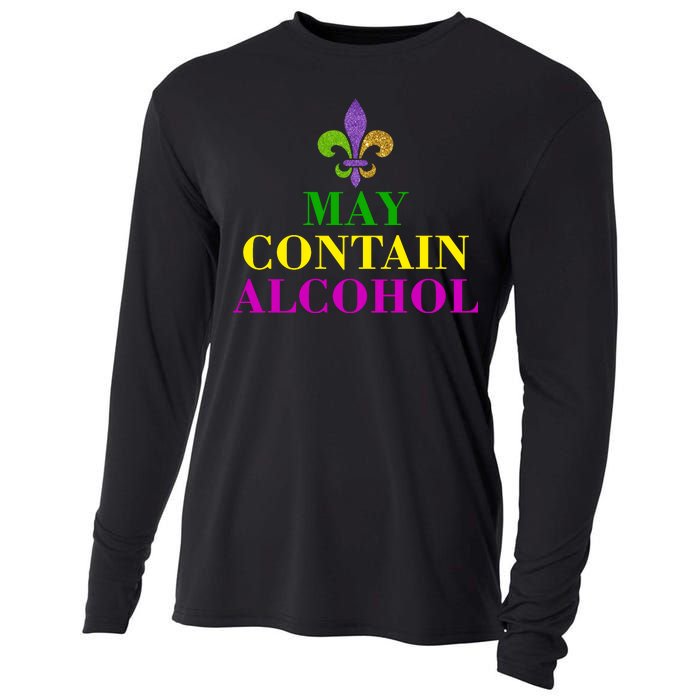 May Contain Alcohol Mardi Gras Spaid Cooling Performance Long Sleeve Crew