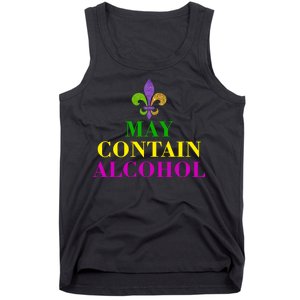 May Contain Alcohol Mardi Gras Spaid Tank Top