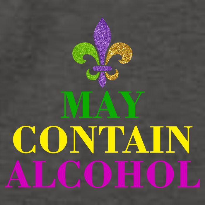 May Contain Alcohol Mardi Gras Spaid Vector Backpack