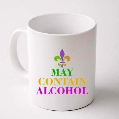 May Contain Alcohol Mardi Gras Spaid Coffee Mug