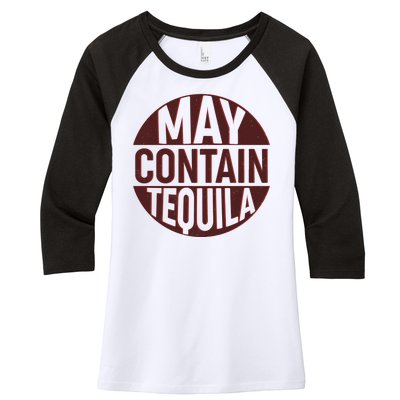 May Contain Tequila Women's Tri-Blend 3/4-Sleeve Raglan Shirt