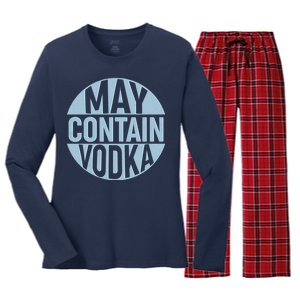 May Contain Vodka Women's Long Sleeve Flannel Pajama Set 