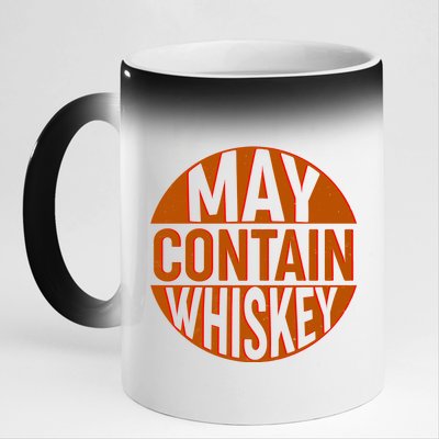 May Contain Whiskey 11oz Black Color Changing Mug