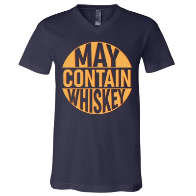 May Contain Whiskey V-Neck T-Shirt