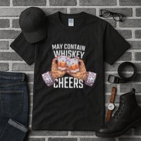 May Contain Whiskey Cheers Tall T-Shirt