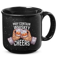 May Contain Whiskey Cheers 15oz Campfire Ceramic Mug
