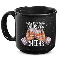 May Contain Whiskey Cheers 15oz Campfire Ceramic Mug