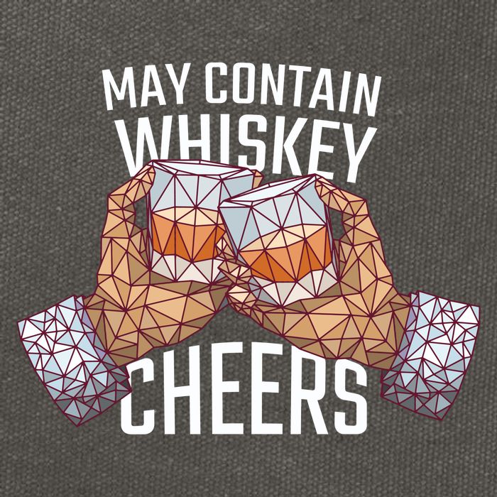 May Contain Whiskey Cheers Cotton Canvas Backpack