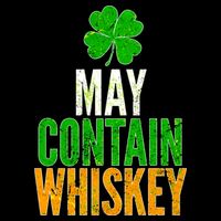 May Contain Whiskey Funny St Patricks Day Flexfit Unipanel Trucker Cap
