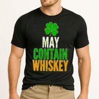 May Contain Whiskey Funny St Patricks Day Cooling Performance Crew T-Shirt