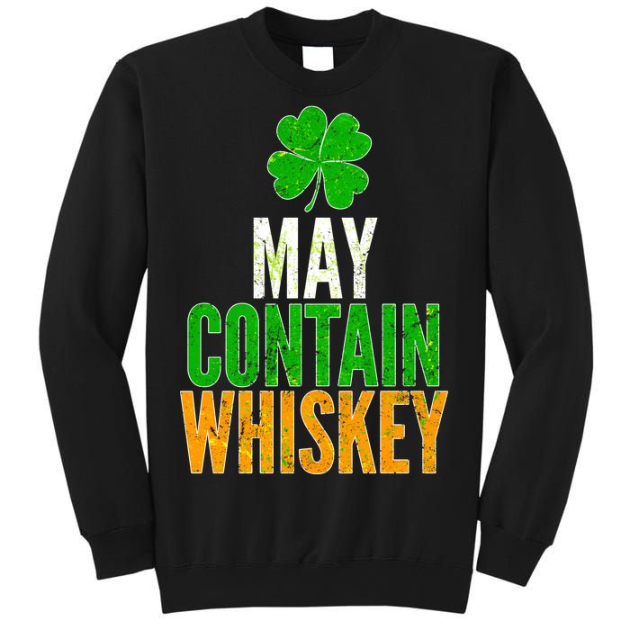 May Contain Whiskey Funny St Patricks Day Sweatshirt