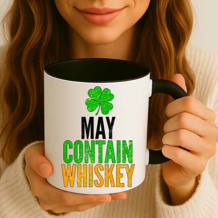 May Contain Whiskey Funny St Patricks Day Mug