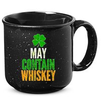 May Contain Whiskey Funny St Patricks Day 15oz Campfire Ceramic Mug