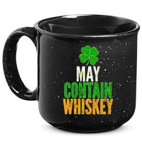 May Contain Whiskey Funny St Patricks Day 15oz Campfire Ceramic Mug