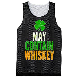 May Contain Whiskey Funny St Patricks Day Mesh Reversible Basketball Jersey Tank