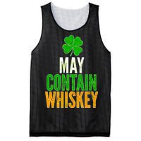 May Contain Whiskey Funny St Patricks Day Mesh Reversible Basketball Jersey Tank