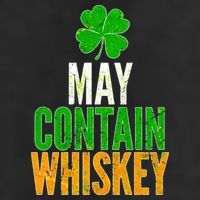 May Contain Whiskey Funny St Patricks Day Golf Towel