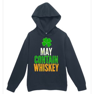 May Contain Whiskey Funny St Patricks Day Urban Pullover Hoodie