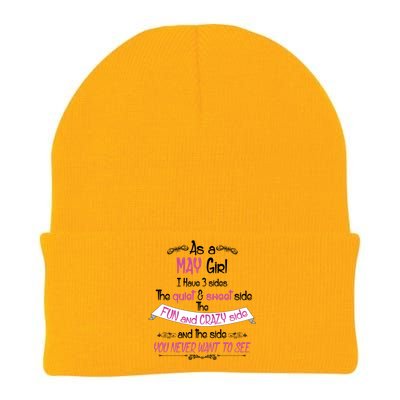 May Girl Sweet But Crazy Funny Birthday Knit Cap Winter Beanie