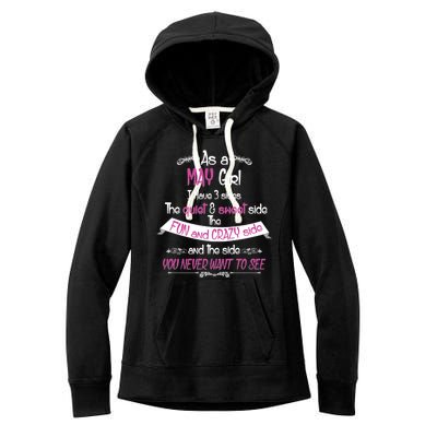 May Girl Sweet But Crazy Funny Birthday Women's Fleece Hoodie