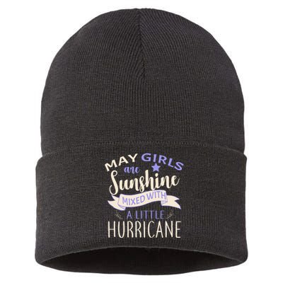 May Girls Are Sunshine Mixed With Hurricane Sustainable Knit Beanie