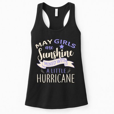 May Girls Are Sunshine Mixed With Hurricane Womens Tank Top