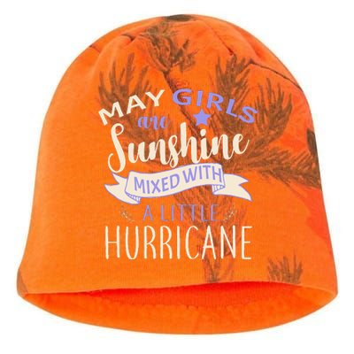 May Girls Are Sunshine Mixed With Hurricane Kati - Camo Knit Beanie