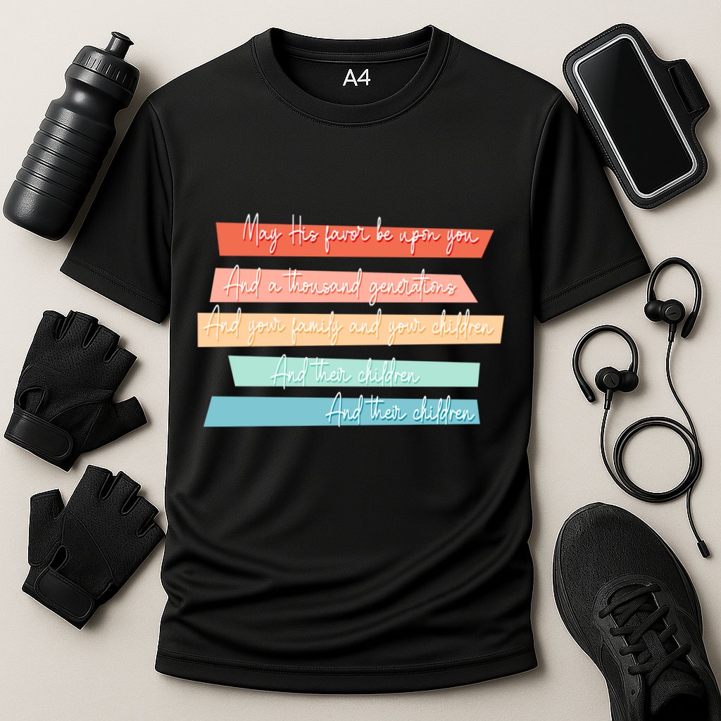 May His Favor Be Upon You Quote Cooling Performance Crew T-Shirt