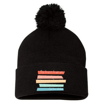 May His Favor Be Upon You Quote Pom Pom 12in Knit Beanie