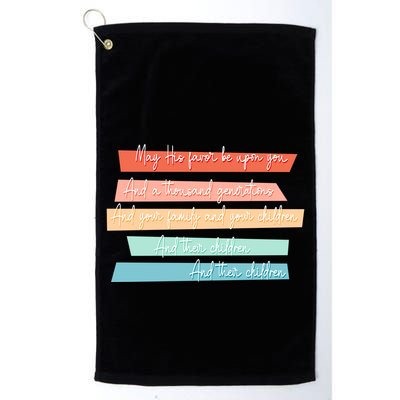 May His Favor Be Upon You Quote Golf Towel