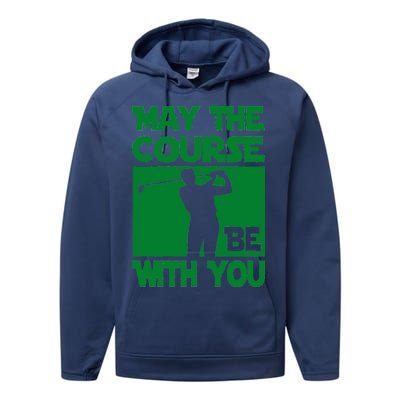 May The Course Be With You Performance Fleece Hoodie