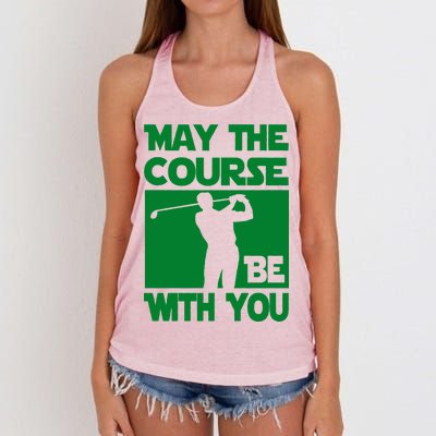 May The Course Be With You Women's Knotted Racerback Tank