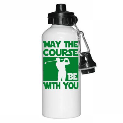 May The Course Be With You Aluminum Water Bottle