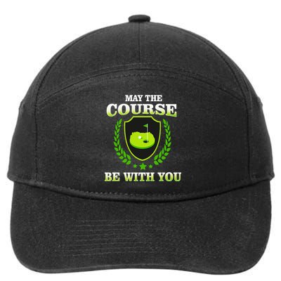 May The Course Be With You Golfing 7-Panel Snapback Hat