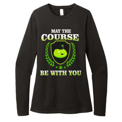 May The Course Be With You Golfing Womens CVC Long Sleeve Shirt