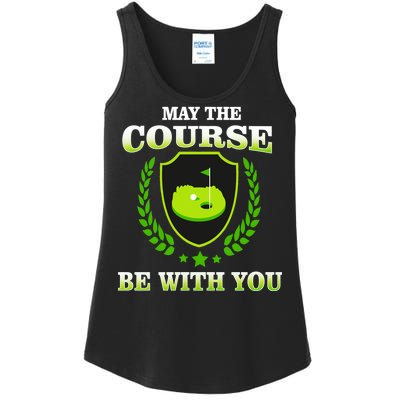 May The Course Be With You Golfing Ladies Essential Tank