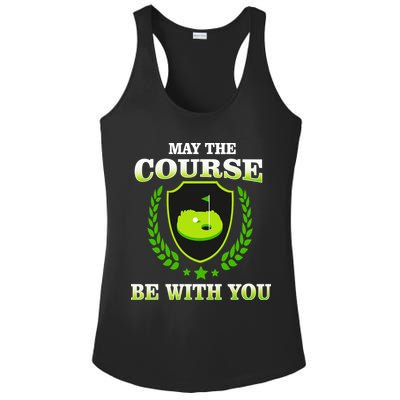 May The Course Be With You Golfing Ladies PosiCharge Competitor Racerback Tank