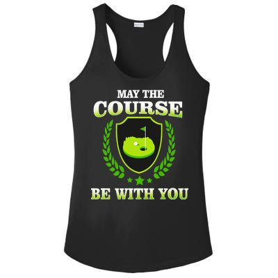 May The Course Be With You Golfing Ladies PosiCharge Competitor Racerback Tank